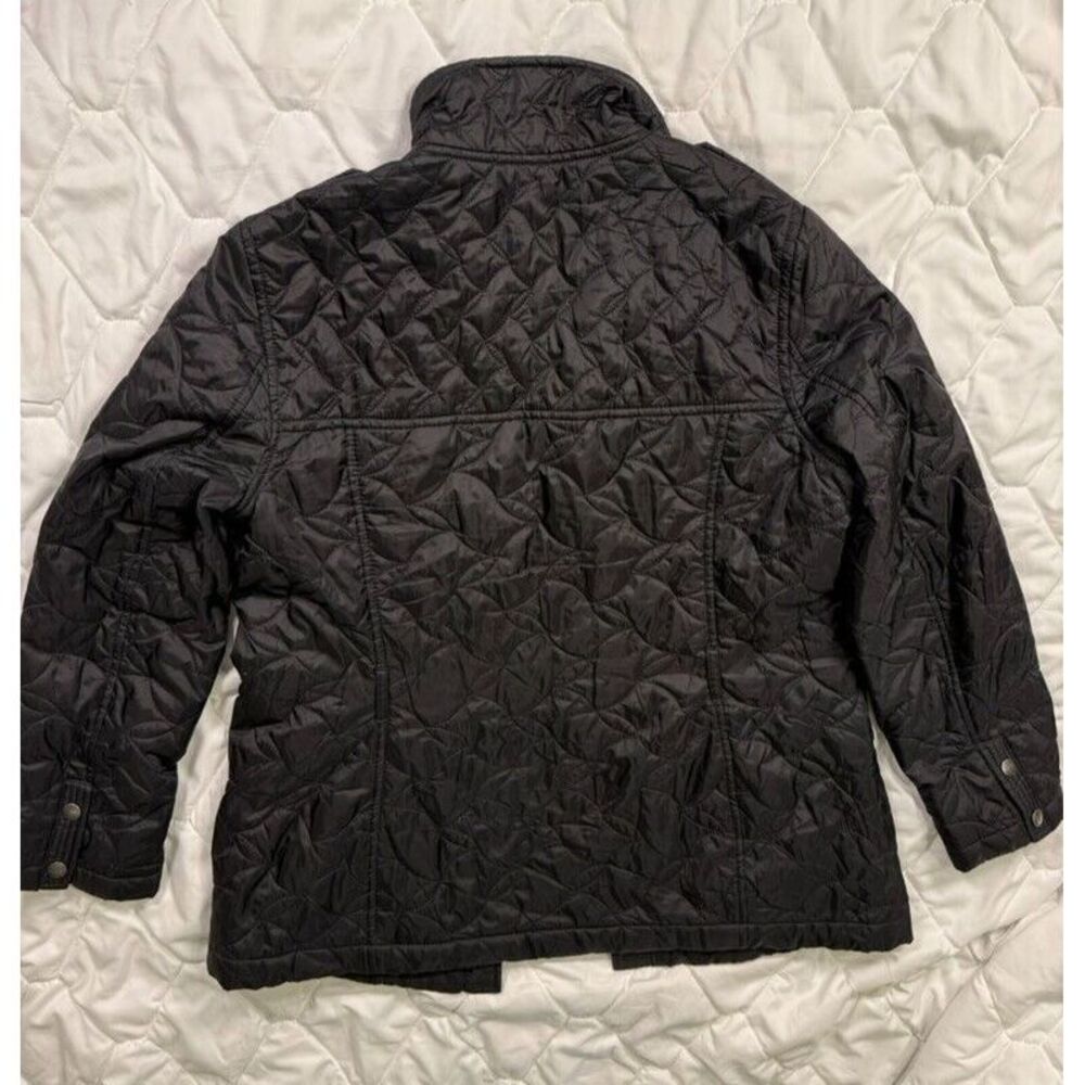 Lands' End Snap Front Womens Size S(6-8) Black Pockets Quilted‎ Lined Jacket - Picture 9 of 9